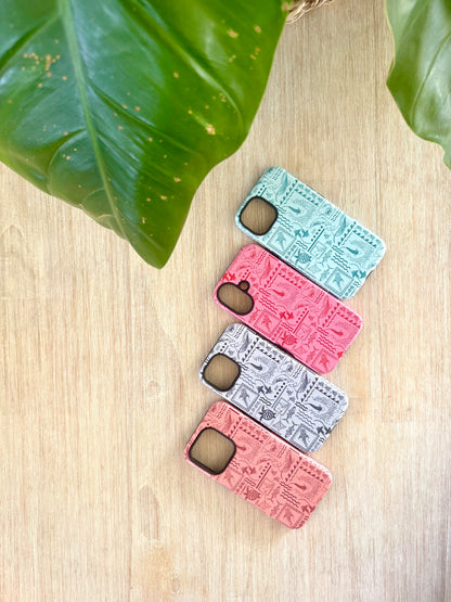 iPhone Tough Phone Case - Busy Print Pinks