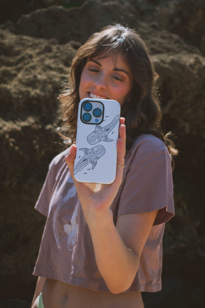 iPhone Phone Case - Whale Sharks Outline