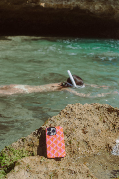 iPhone Phone Case - Turtle Diamonds Candy Sunset