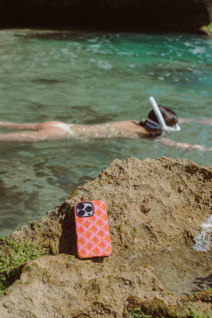 iPhone Phone Case - Turtle Diamonds Candy Sunset