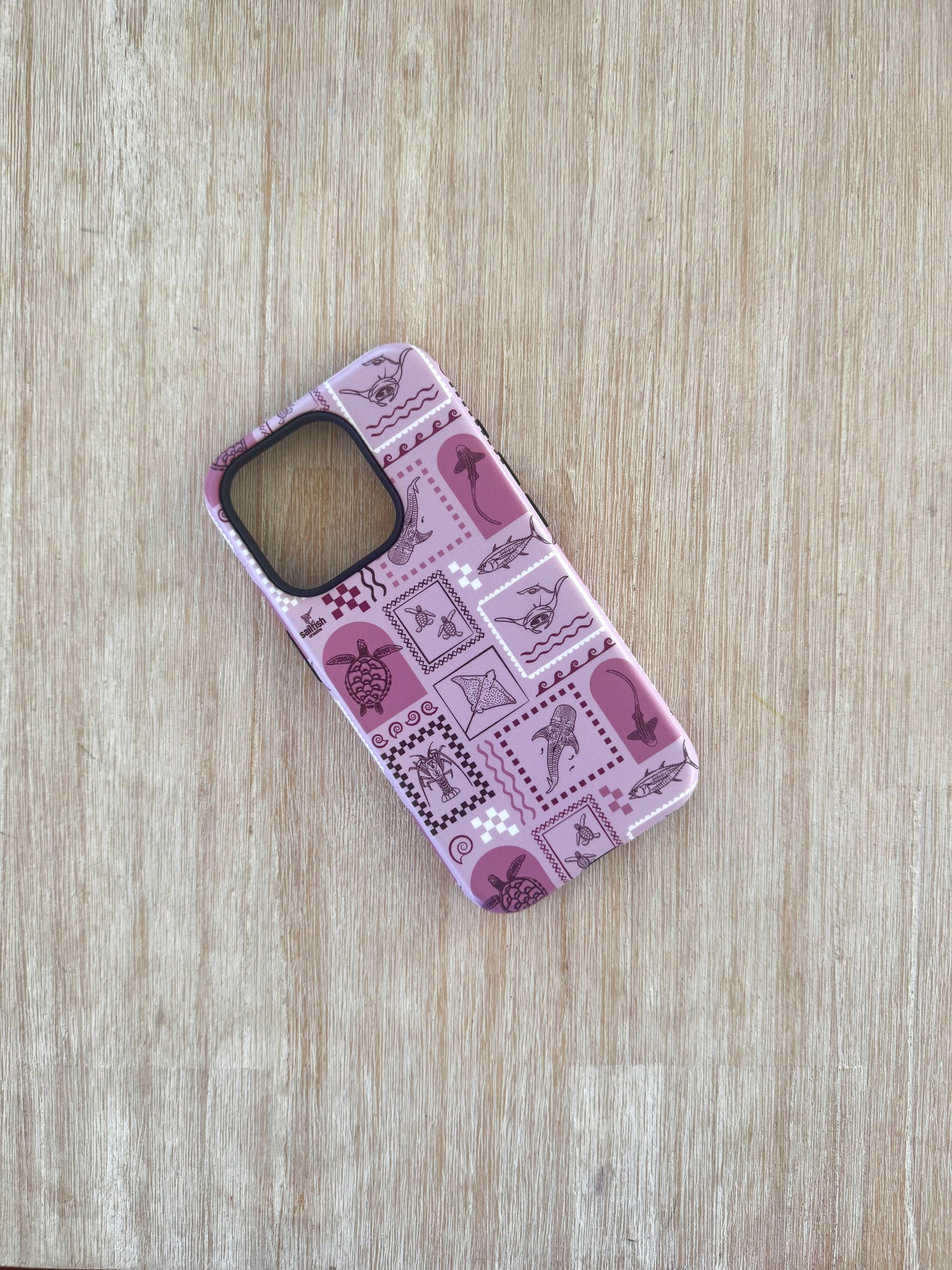 iPhone Tough Phone Case - Arches Print Orchid