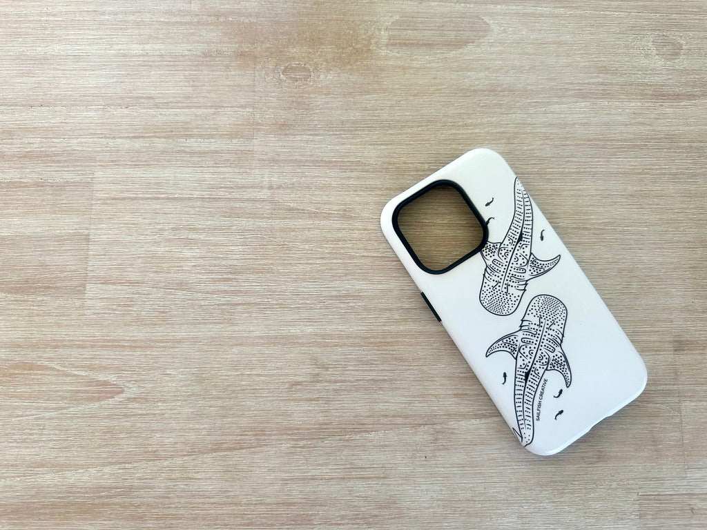 iPhone Phone Case - Whale Sharks Outline