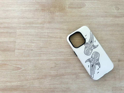 iPhone Phone Case - Whale Sharks Outline