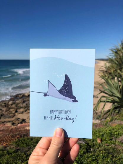 Birthday Card - Spotted Eagle RayThis funny Spotted Eagle Ray Birthday greeting card with envelope is the perfect way to send an ocean lover some Birthday love.
BUILD YOUR OWN BUNDLE OF 10 CARDS FORGreeting CardsSailfish Creative