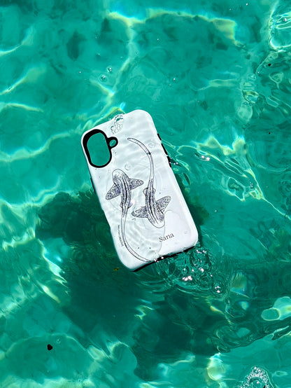 iPhone Phone Case - Leopard Sharks Outline