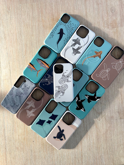 iPhone Phone Case - Turtle Hatchlings Outline Natural