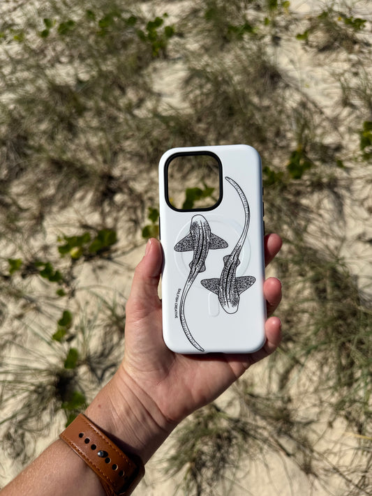 iPhone MagSafe Tough Case - Leopard Shark Outline