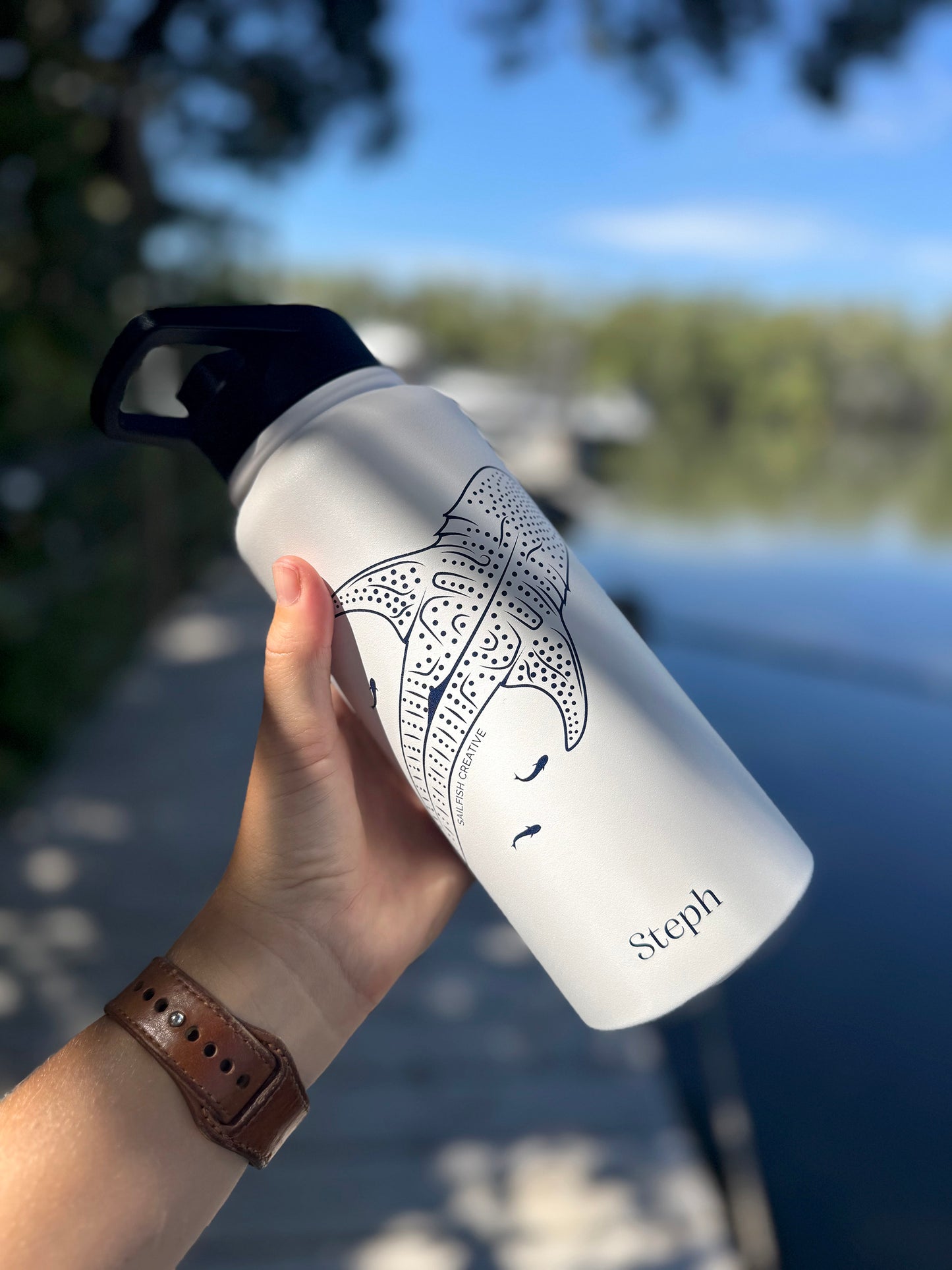 PERSONALISED Stainless Steel Water Bottle - Sailfish Creative