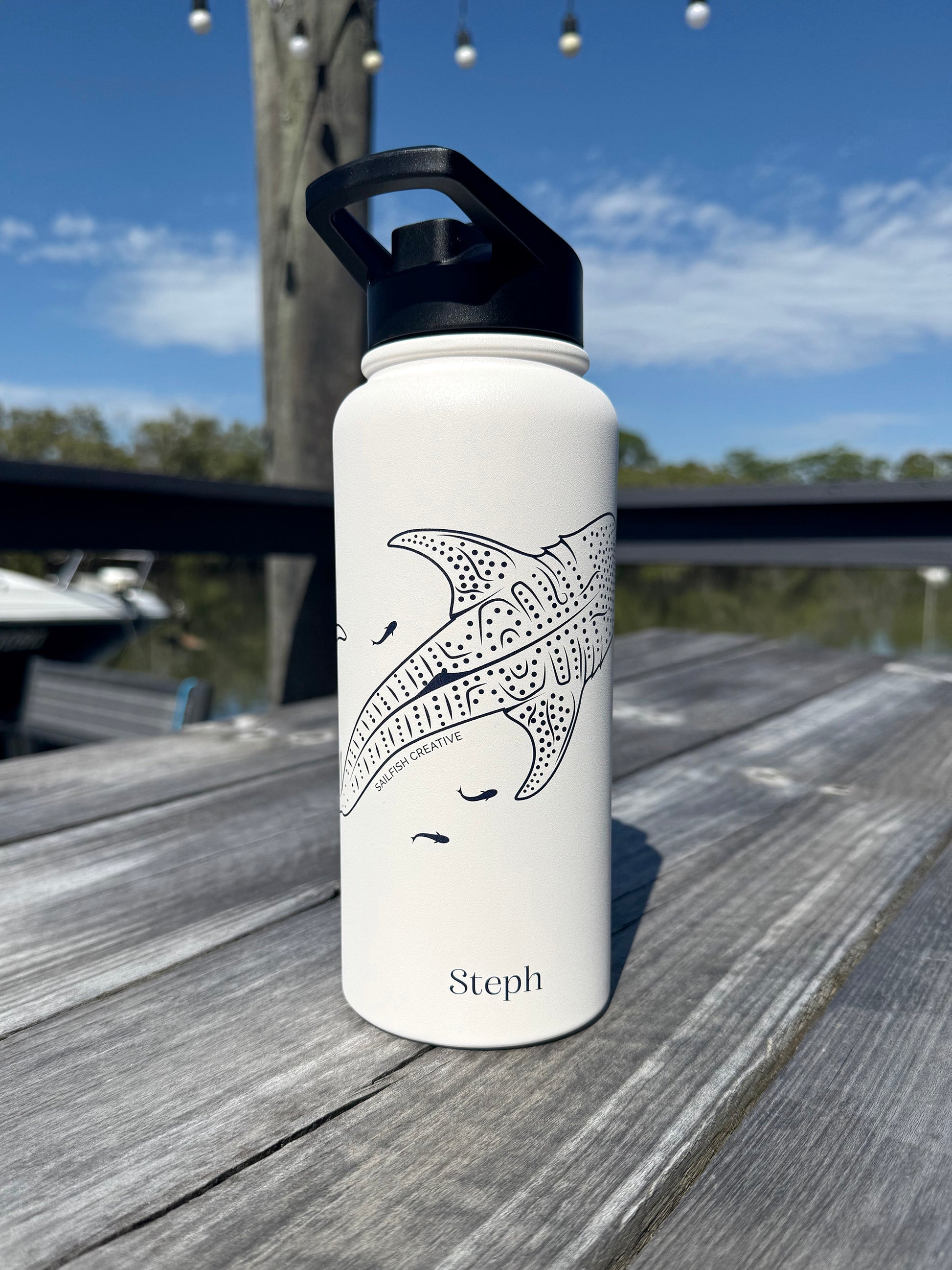 PERSONALISED Stainless Steel Water Bottle - Sailfish Creative