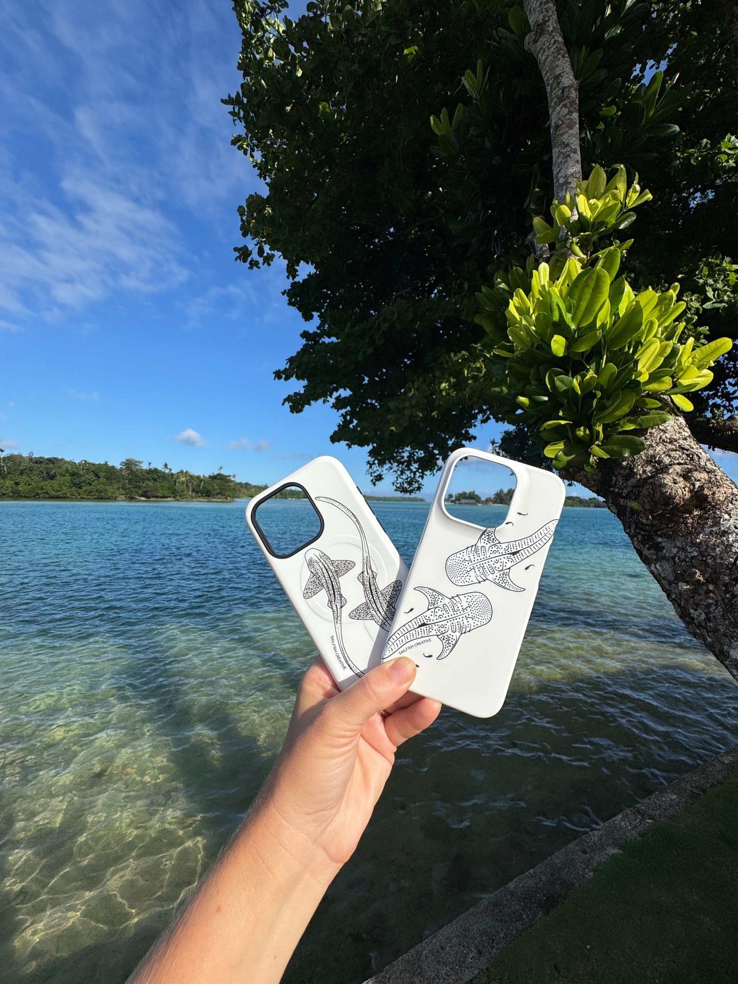 iPhone Phone Case - Whale Sharks Outline