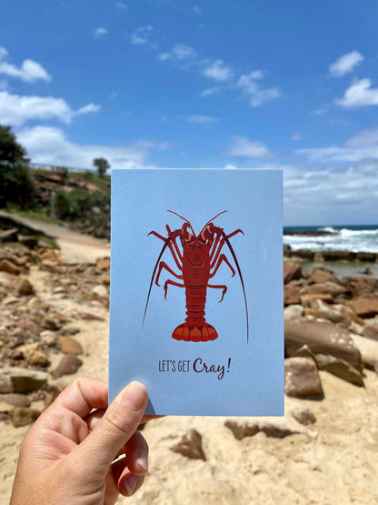 Greeting Card - Crayfish Spiny LobsterThis funny Crayfish Spiny Lobster greeting card with envelope is the perfect way to send an ocean lover some cheer.
DETAILS:

Digital illustration and design
PrintedGreeting CardsSailfish Creative