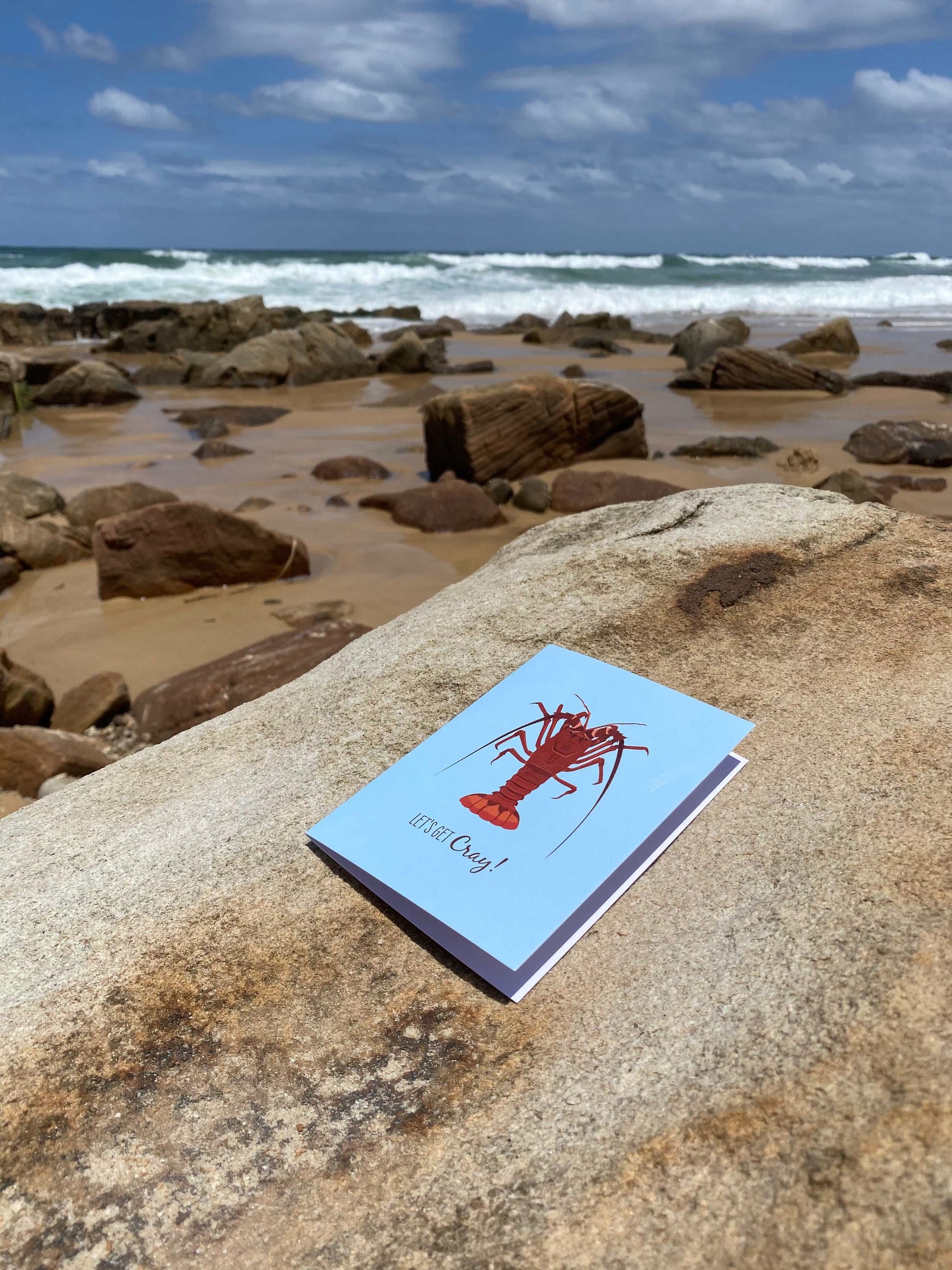 Greeting Card - Crayfish Spiny LobsterThis funny Crayfish Spiny Lobster greeting card with envelope is the perfect way to send an ocean lover some cheer.
DETAILS:

Digital illustration and design
PrintedGreeting CardsSailfish Creative