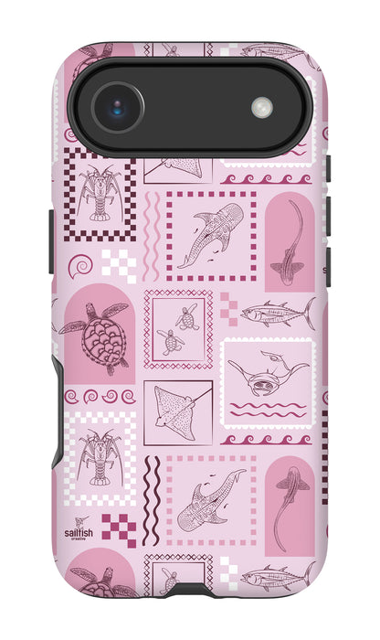 iPhone Tough Phone Case - Arches Print Orchid