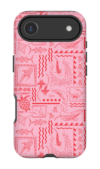 iPhone Tough Phone Case - Busy Print Pinks