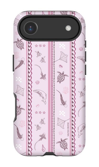 iPhone Tough Phone Case - Candy Stripes Orchid