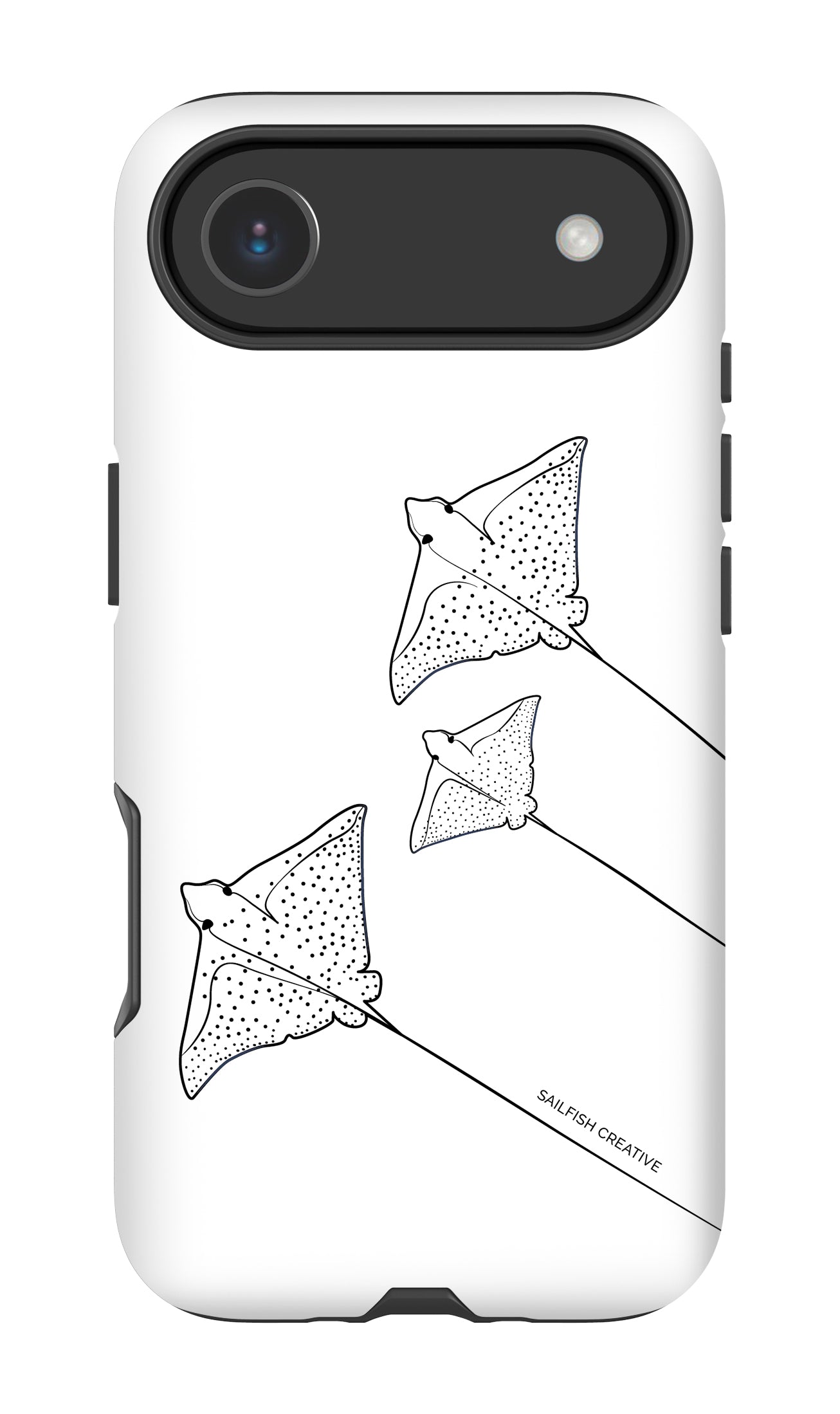 iPhone Tough Phone Case - Eagle Ray Outline