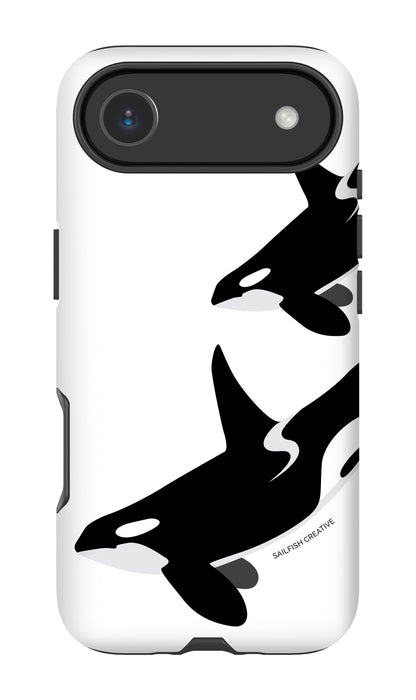 iPhone Tough Phone Case - Orca Killer Whale White