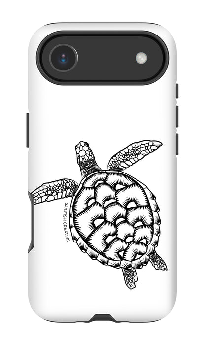 iPhone Tough Phone Case - Turtle Outline