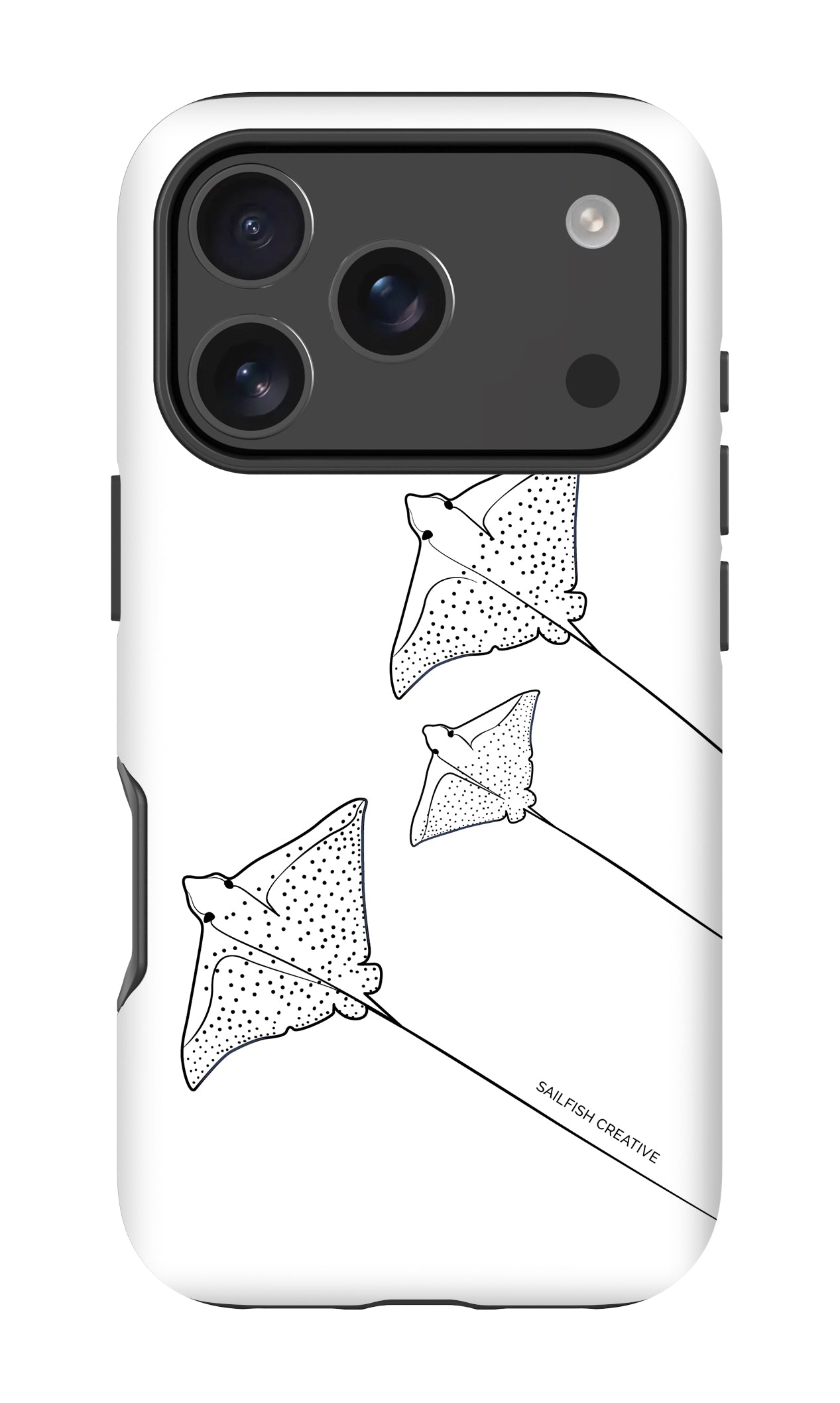 iPhone Tough Phone Case - Eagle Ray Outline
