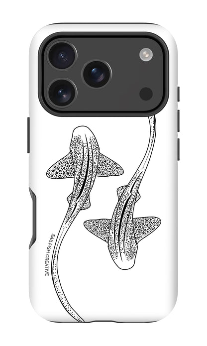 iPhone Phone Case - Leopard Sharks Outline