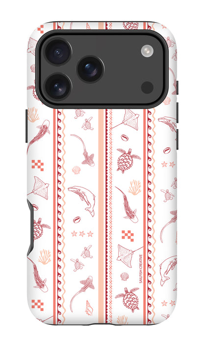 iPhone Phone Case - Candy Stripes Coral