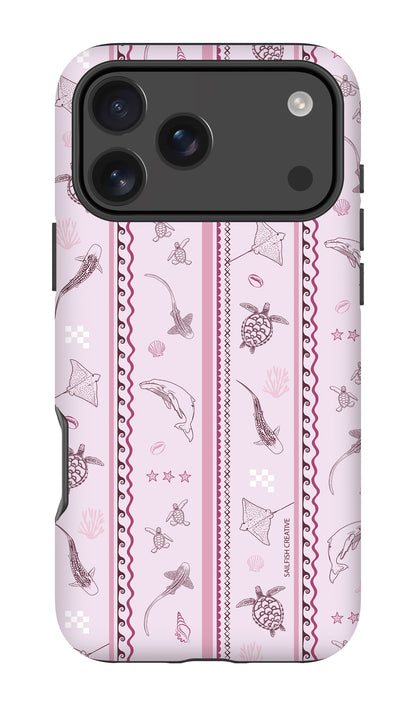 iPhone Tough Phone Case - Candy Stripes Orchid