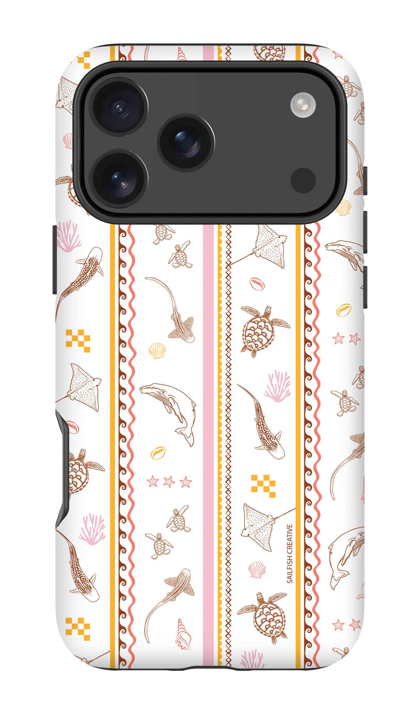 iPhone Tough Phone Case - Candy Stripes on White