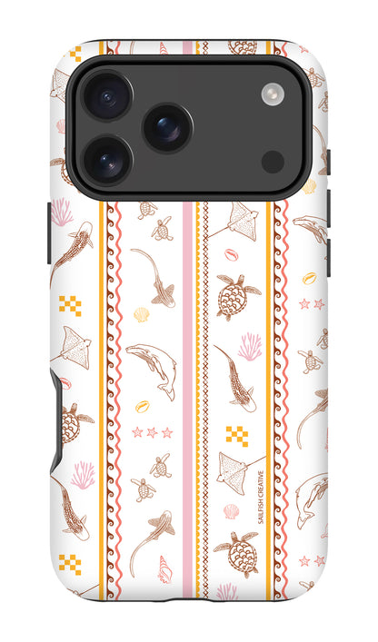 iPhone Tough Phone Case - Candy Stripes on White