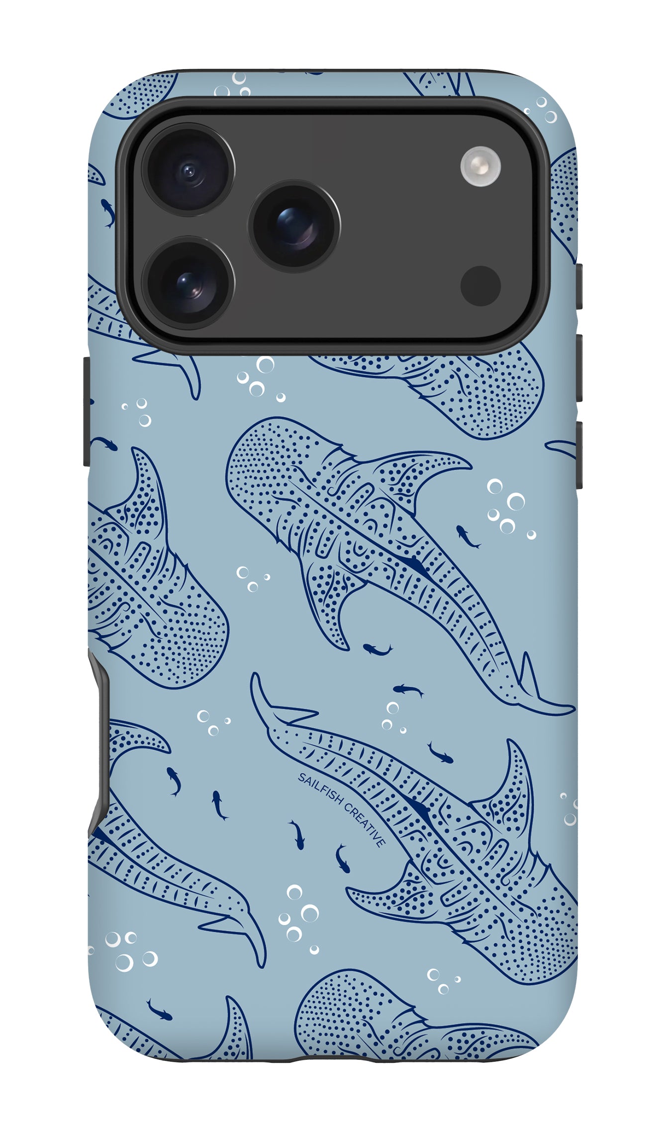 iPhone Tough Phone Case - Whale Sharks Pattern Blues
