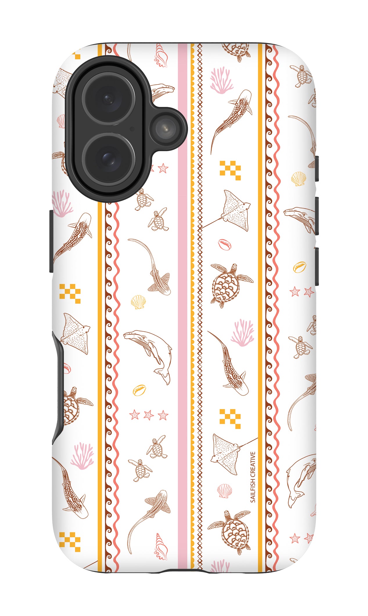 iPhone Tough Phone Case - Candy Stripes on White