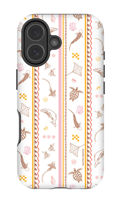 iPhone Tough Phone Case - Candy Stripes on White