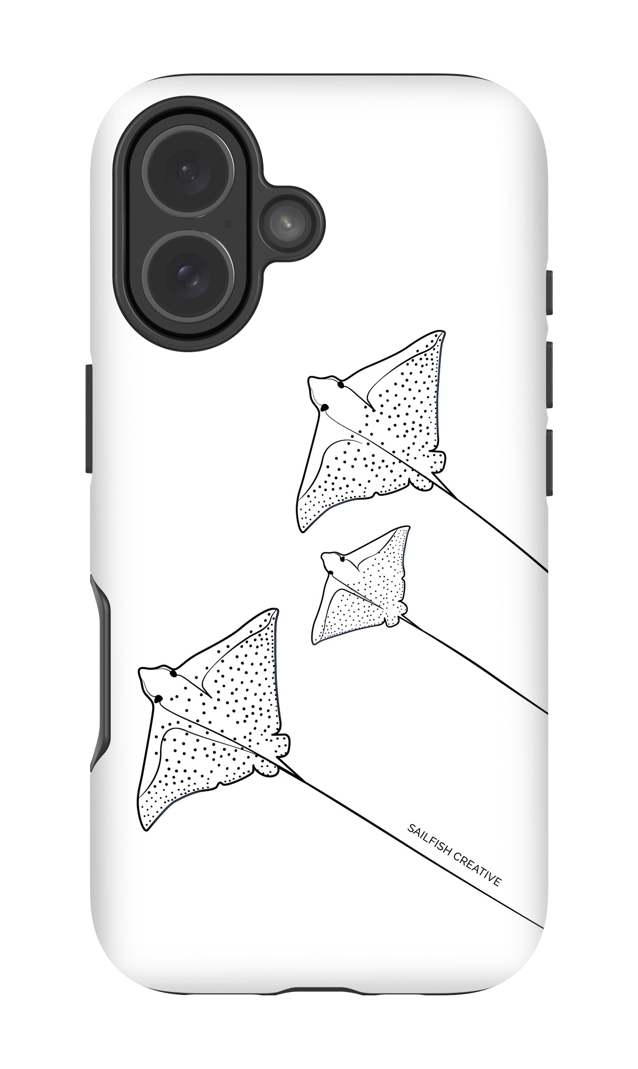iPhone Tough Phone Case - Eagle Ray Outline