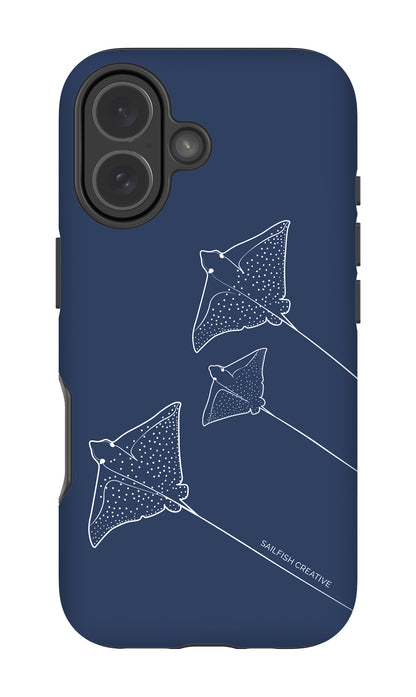 iPhone Phone Case - Eagle Ray Outline Navy