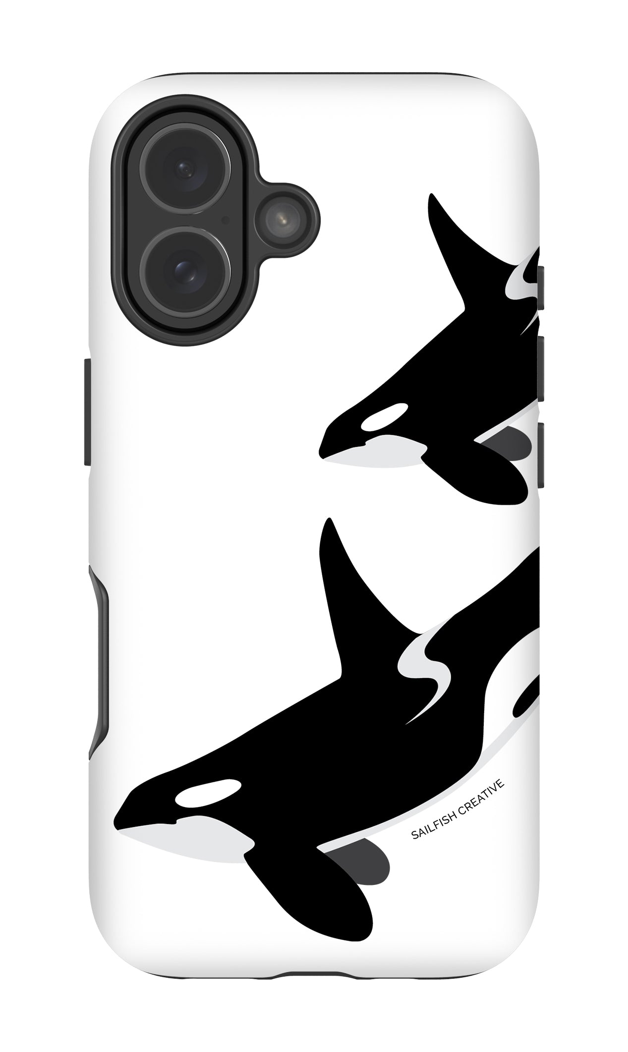 iPhone Tough Phone Case - Orca Killer Whale White