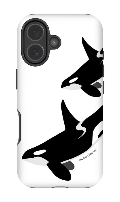 iPhone Tough Phone Case - Orca Killer Whale White