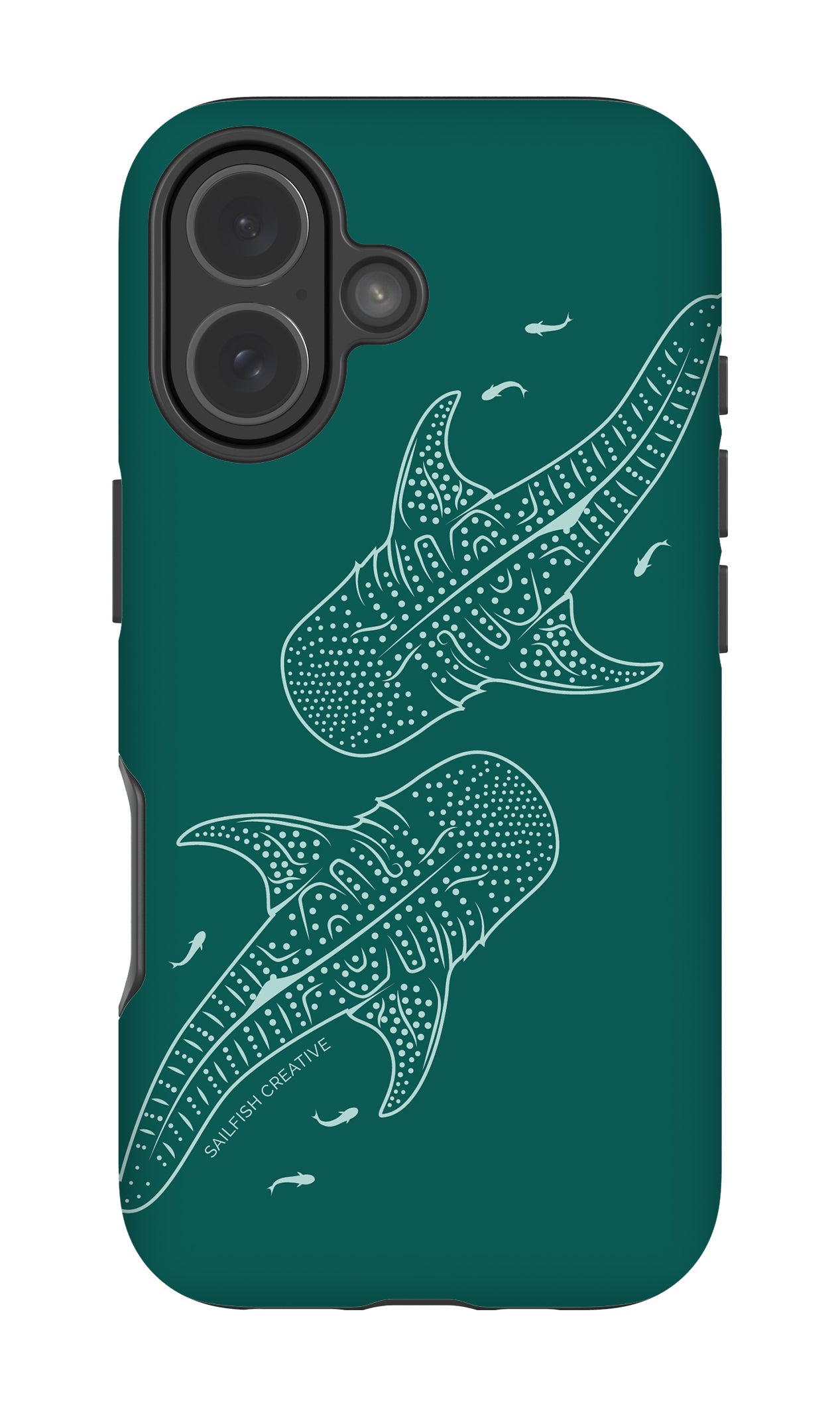 iPhone Tough Case - Whale Sharks Outline Emerald