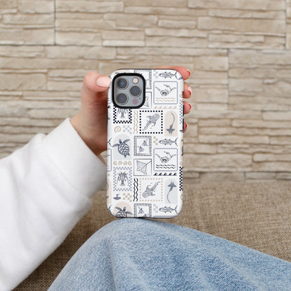 iPhone Tough Phone Case - Arches Print Beige
