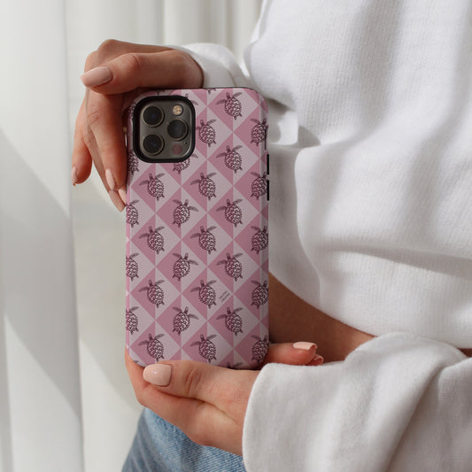 iPhone Tough Phone Case - Turtle Diamonds Orchid
