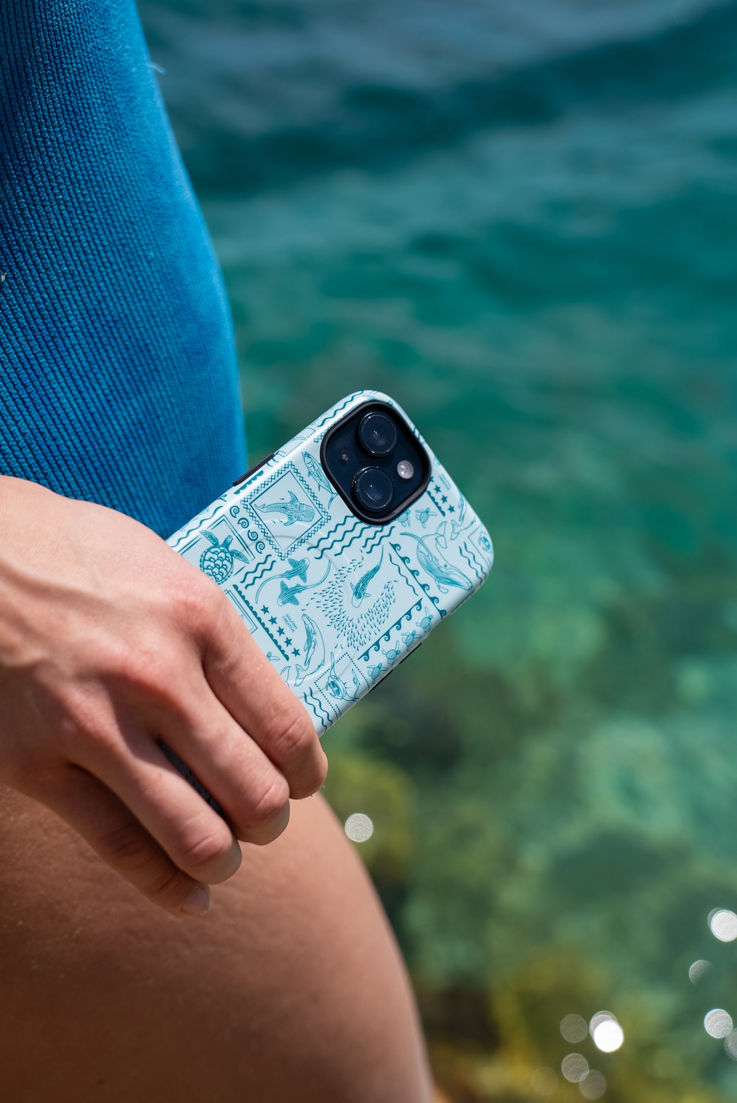 iPhone Phone Case - Busy Print Teal