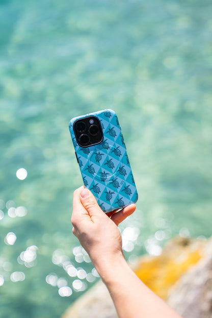 iPhone Phone Case - Turtle Diamonds Teal