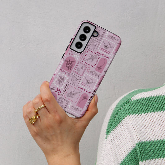 Samsung Tough Case - Arches Print Orchid