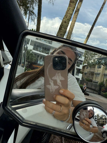 iPhone Phone Case - Leopard Sharks Outline Natural