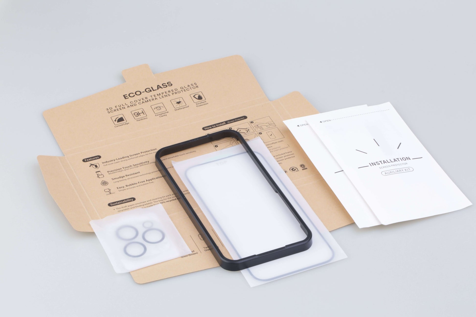 iPhone Eco Glass Screen and Camera Lens Protectors - Sailfish Creative