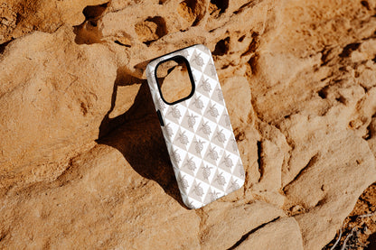 iPhone Tough Phone Case - Turtle Diamonds Neutral
