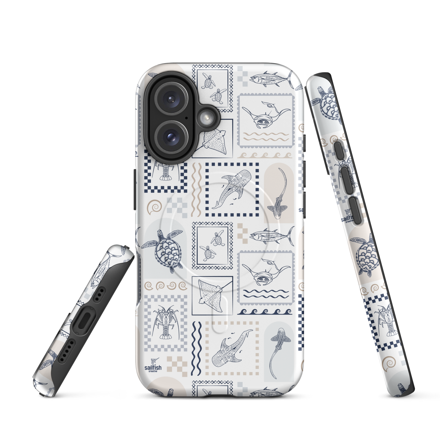 iPhone MagSafe Tough Phone Case - Arches Print Beige