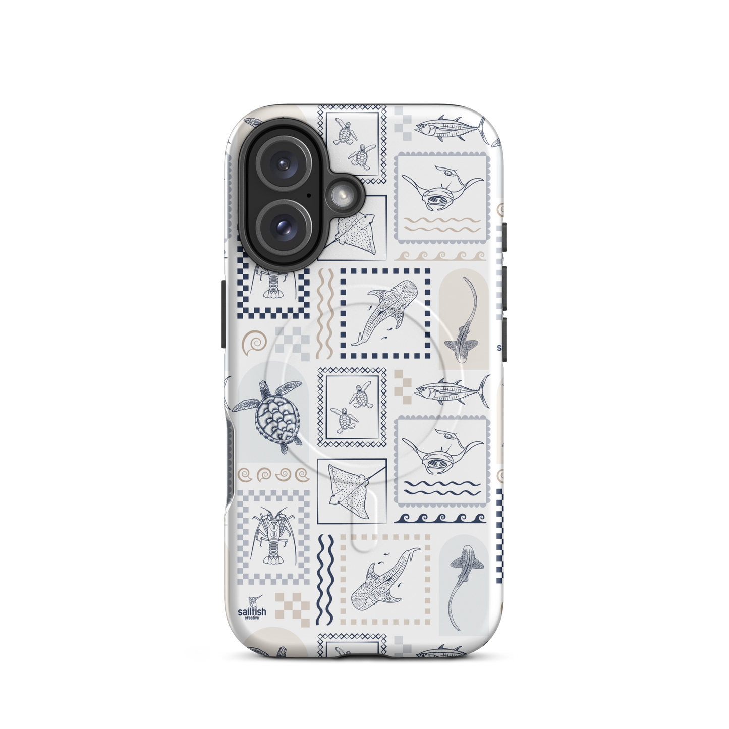 iPhone MagSafe Tough Phone Case - Arches Print Beige