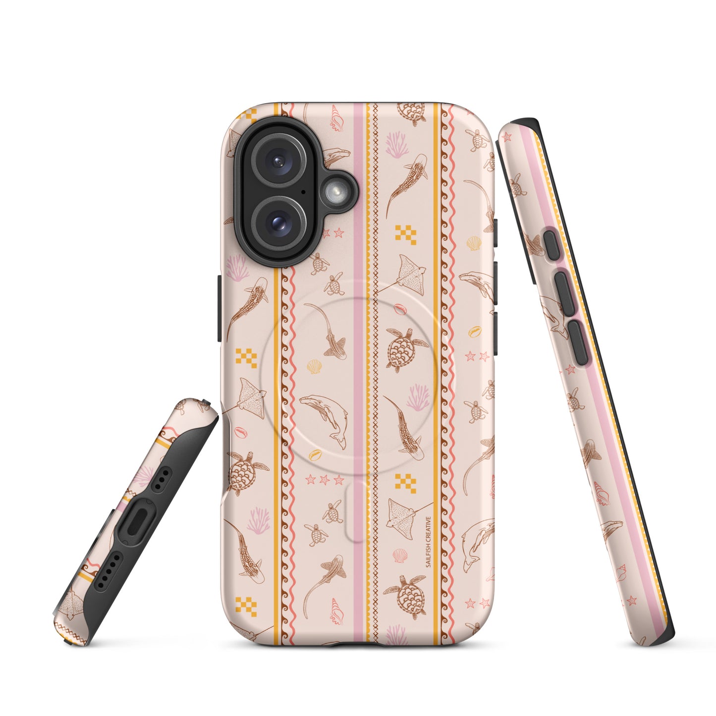 iPhone MagSafe Tough Phone Case - Candy Stripes