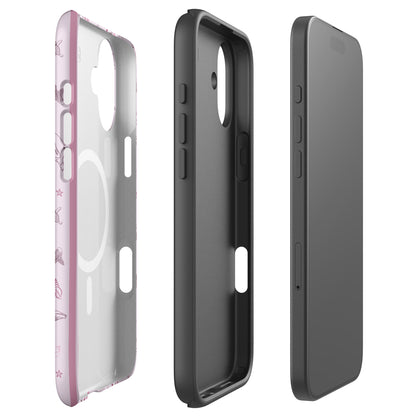 iPhone MagSafe Tough Phone Case - Candy Stripes Orchid