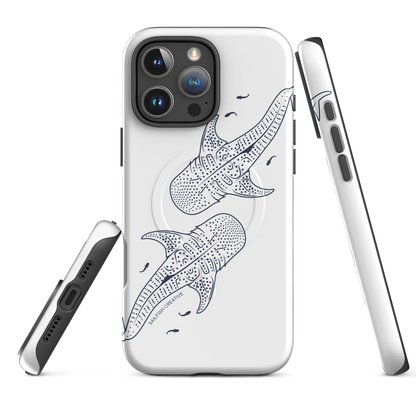 iPhone MagSafe Tough Case - Whale Sharks Outline - Sailfish Creative