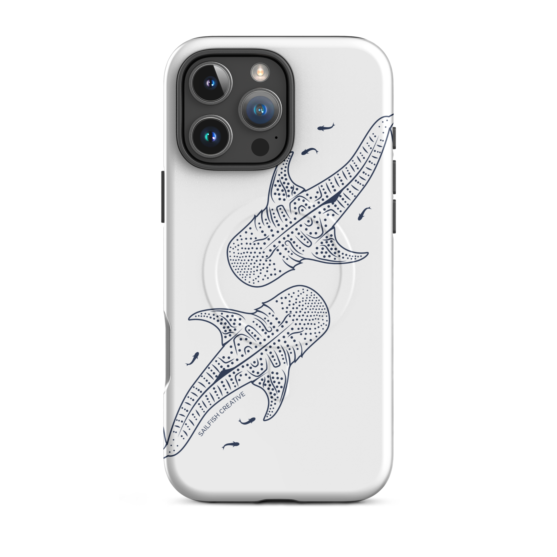 iPhone MagSafe Tough Case - Whale Sharks Outline - Sailfish Creative